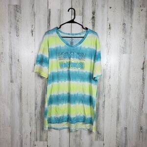 3/$15 secret treasures sleepwear choos happiness tie dye pajama shirt size S/M